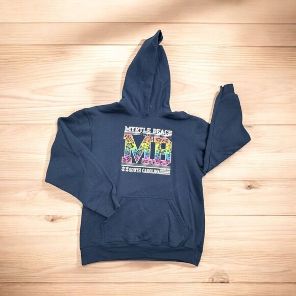 MYRTLE BEACH South Caroline Multicolor Graphic Hoodie Youth Size XL - Picture 2 of 6